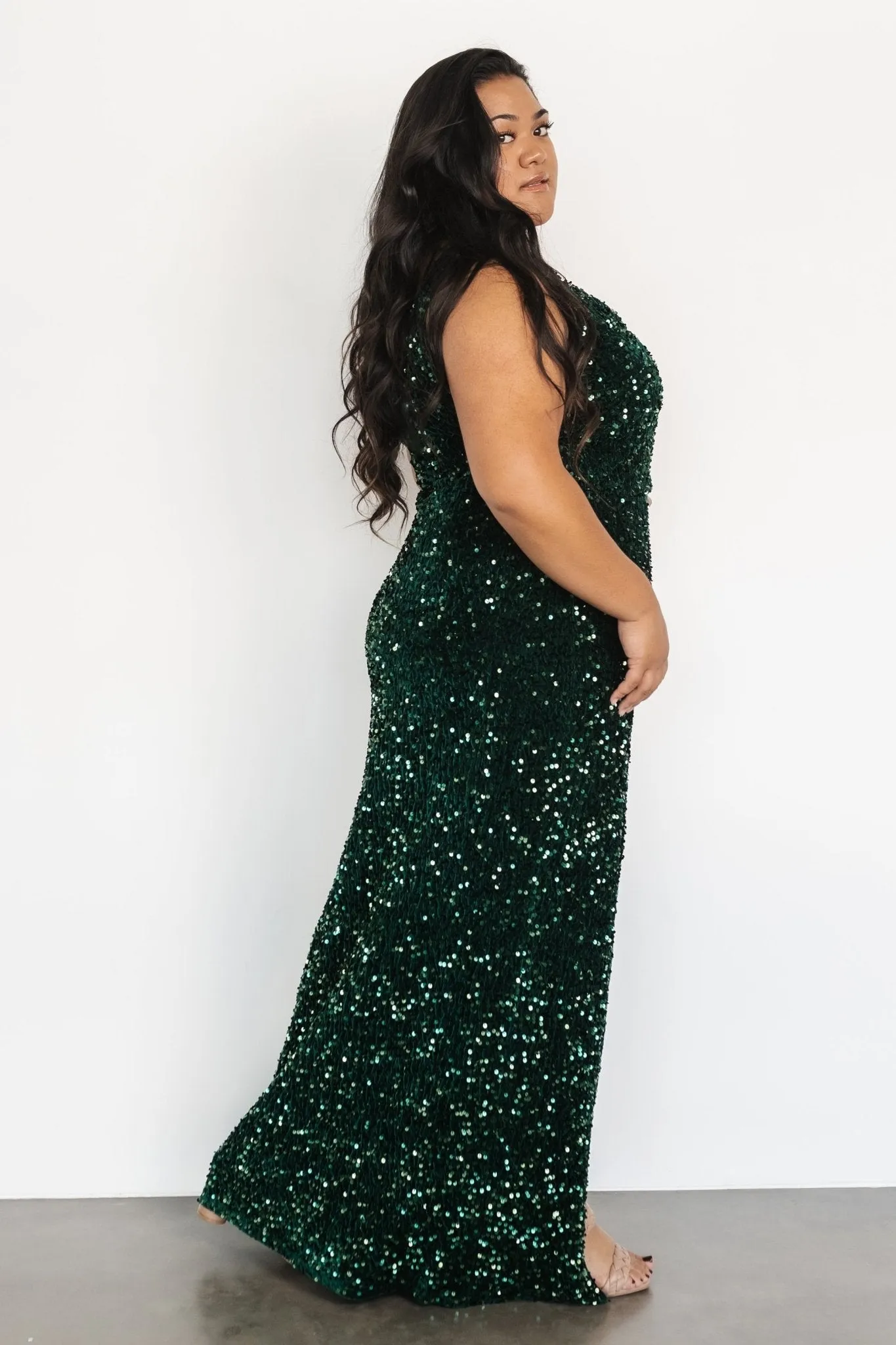 Marilyn Sequin Maxi Gown | Emerald sold by Baltic Born product image thumbnail 4