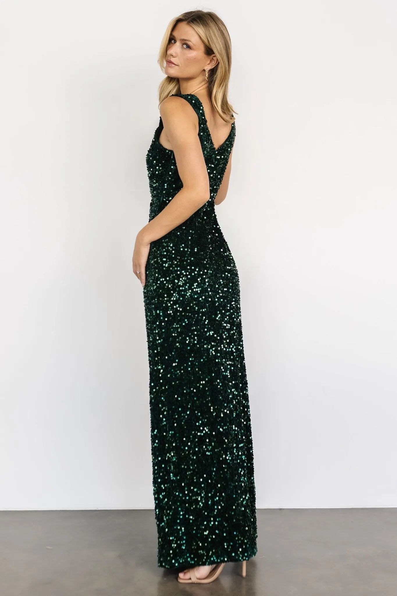 Marilyn Sequin Maxi Gown | Emerald sold by Baltic Born product image thumbnail 5