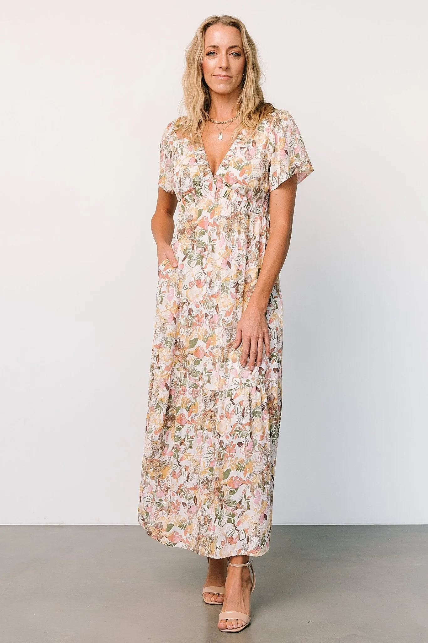 Cassie Short Sleeve Dress | Multi Floral sold by Baltic Born product image thumbnail 2