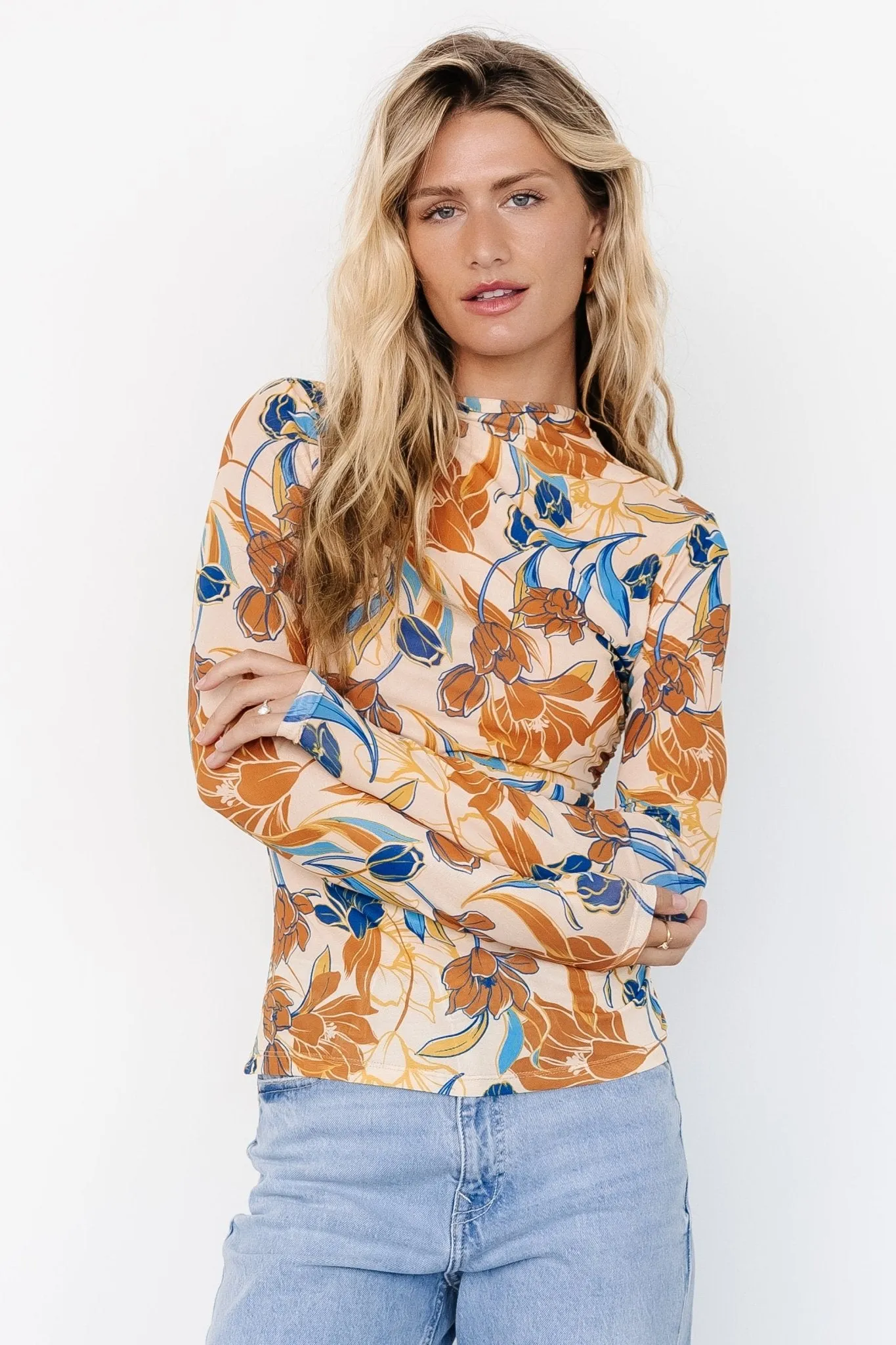 Dom Sheer Top | Taupe Multi sold by Baltic Born product image thumbnail 5