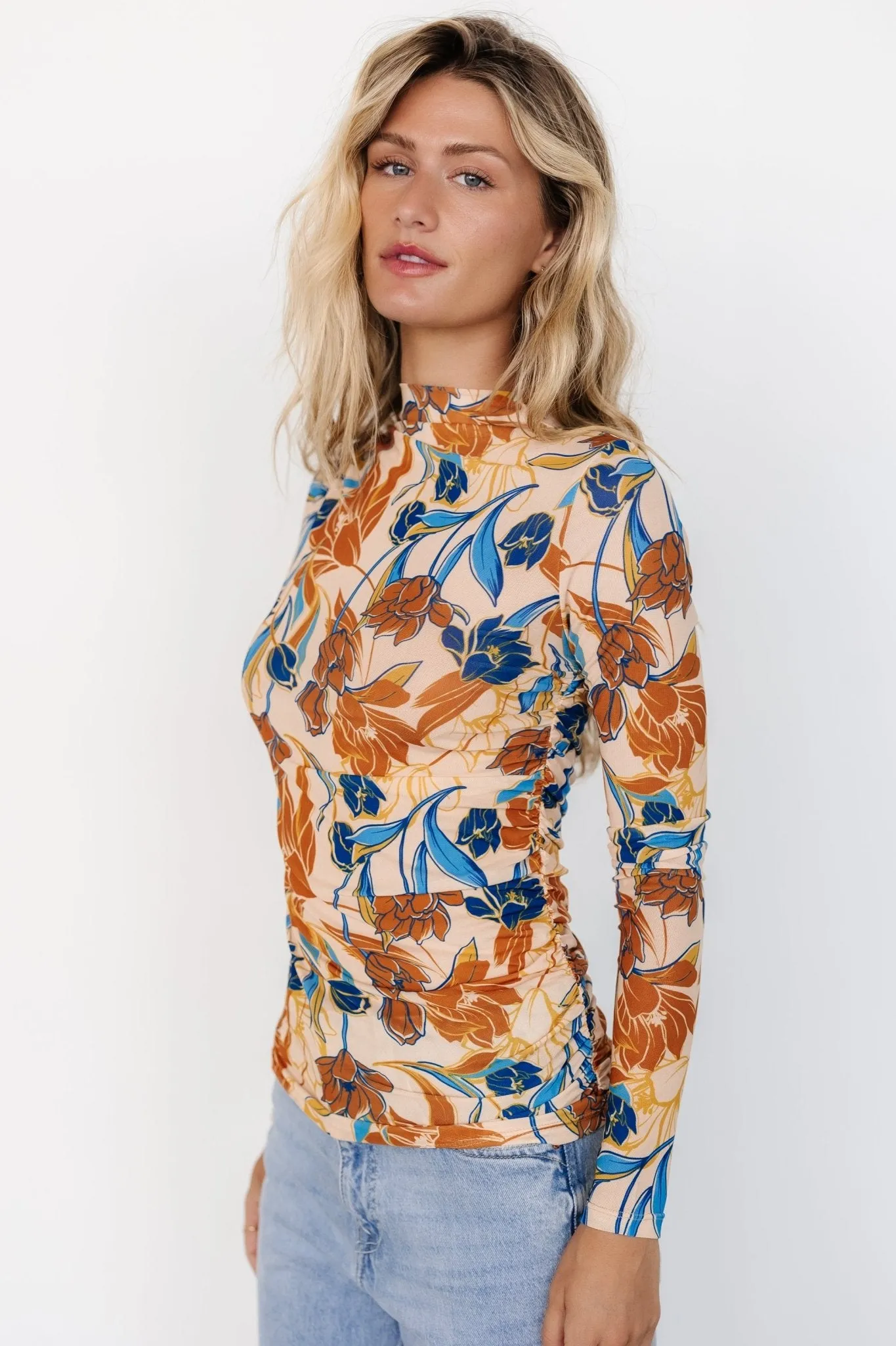 Dom Sheer Top | Taupe Multi sold by Baltic Born product image thumbnail 2