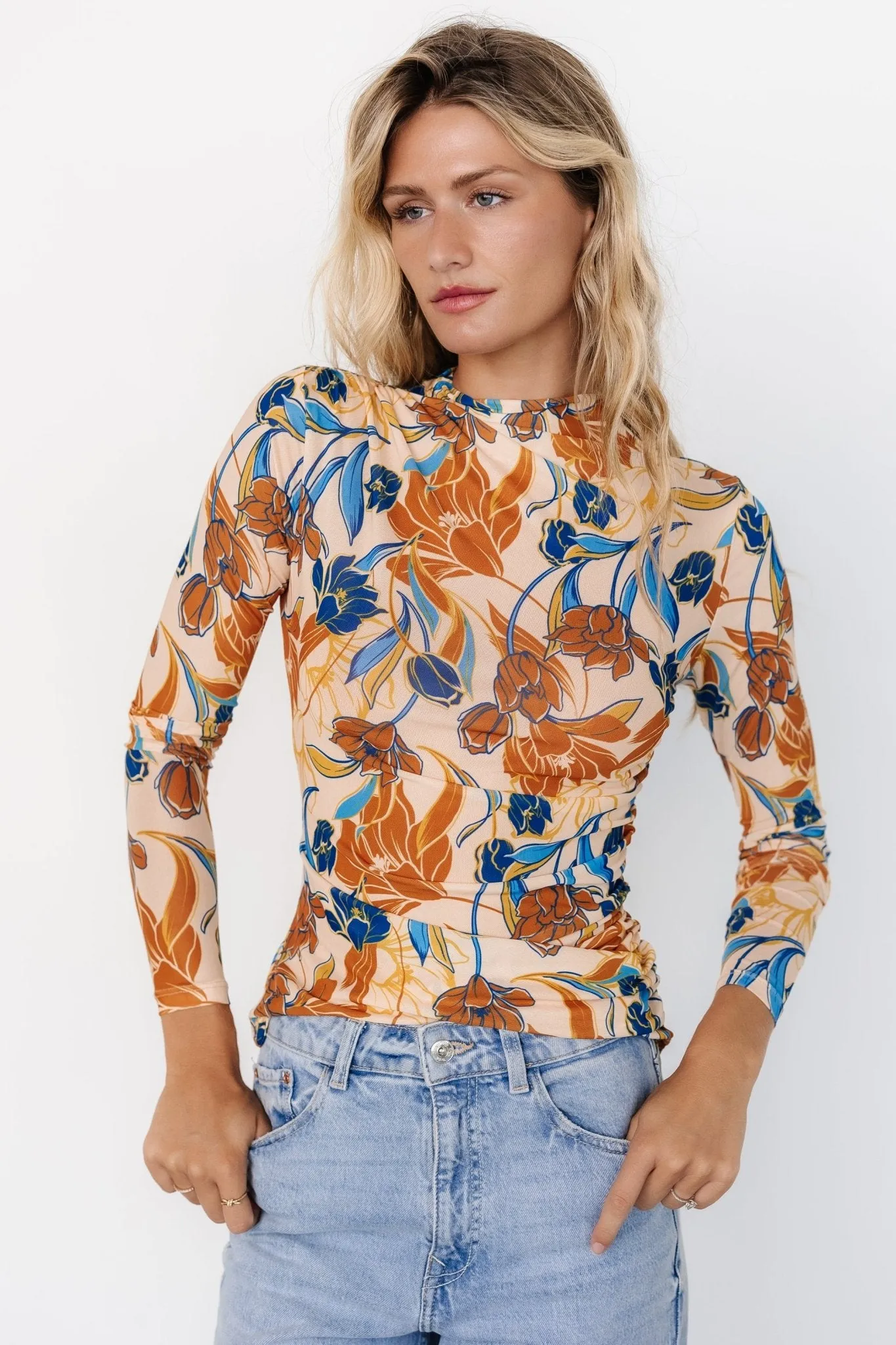 Dom Sheer Top | Taupe Multi sold by Baltic Born product image thumbnail 3