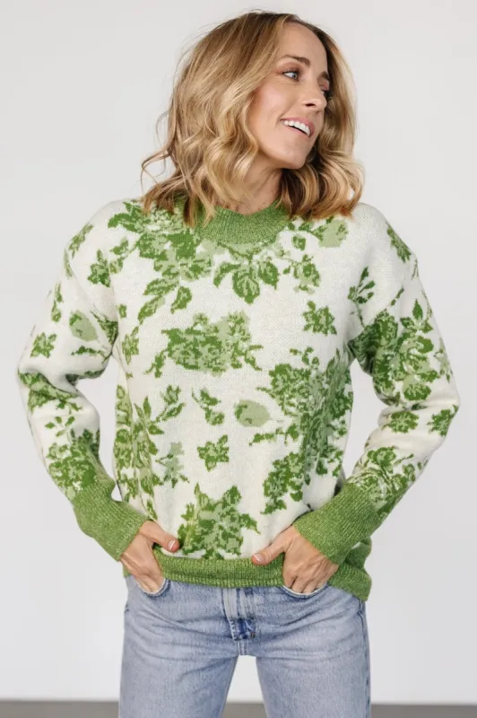 Legend Sweater | Light Green Print sold by Baltic Born