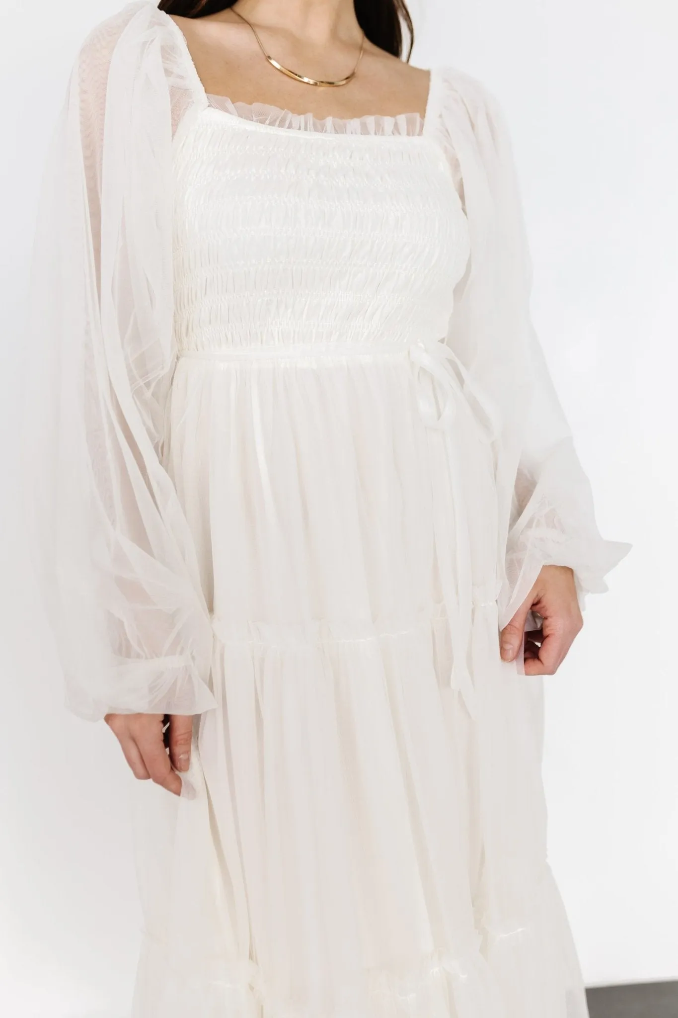 Katrina Tulle Maxi Dress | Cream sold by Baltic Born product image thumbnail 2