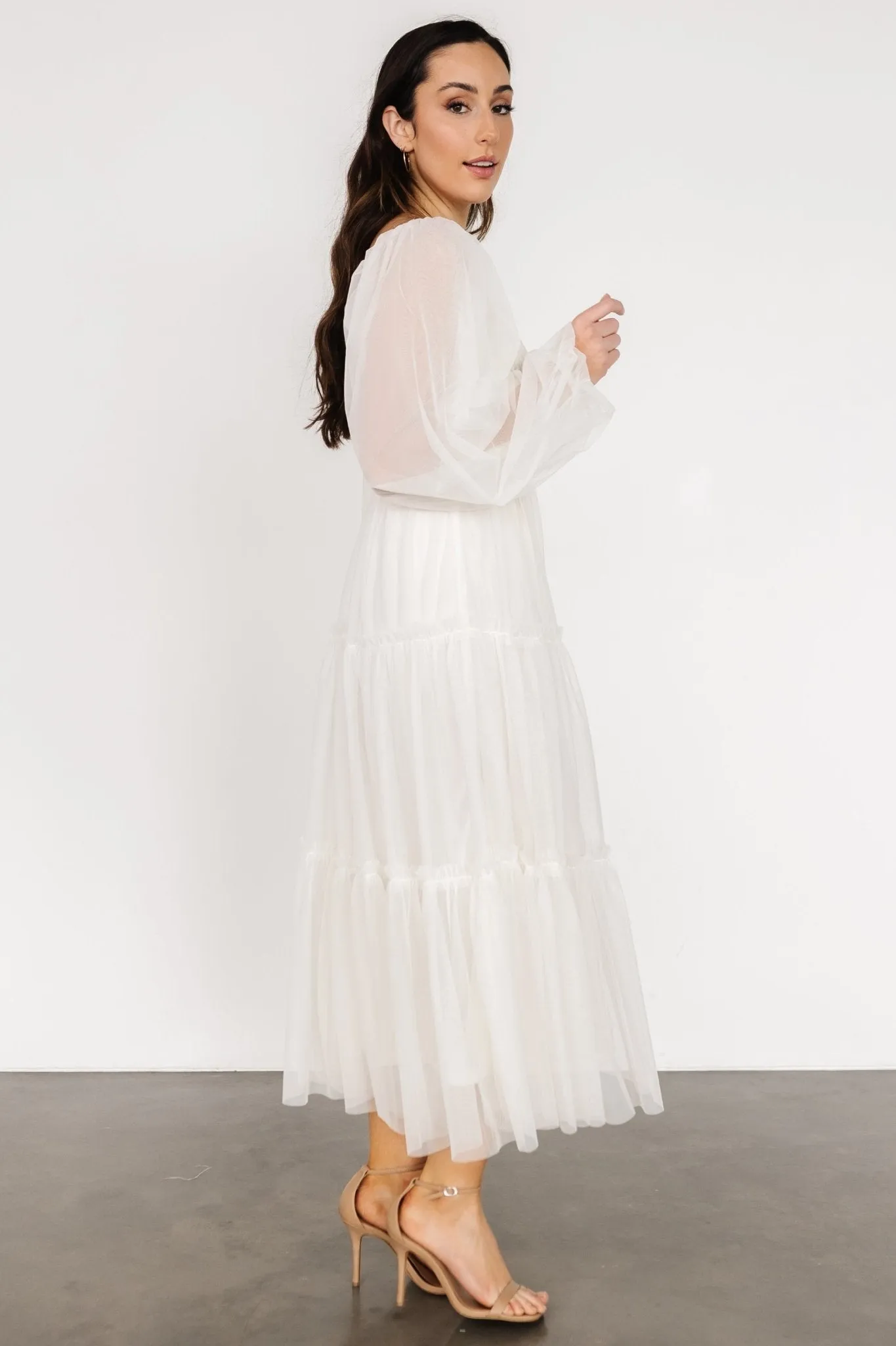 Katrina Tulle Maxi Dress | Cream sold by Baltic Born product image thumbnail 3