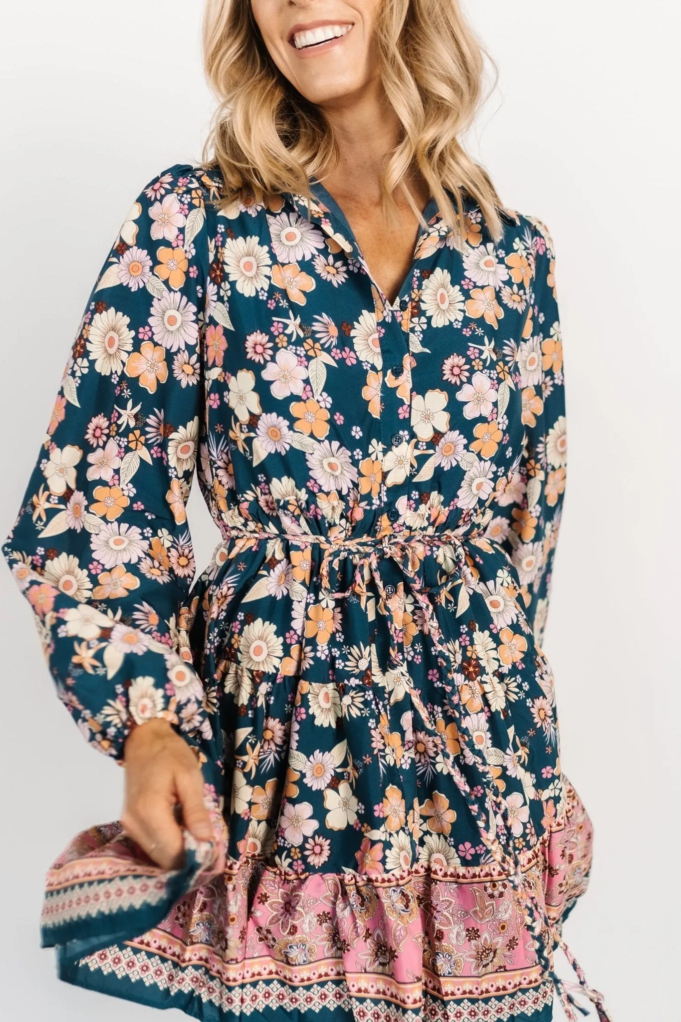 Jane Short Dress | Jade Multi sold by Baltic Born product image thumbnail 2