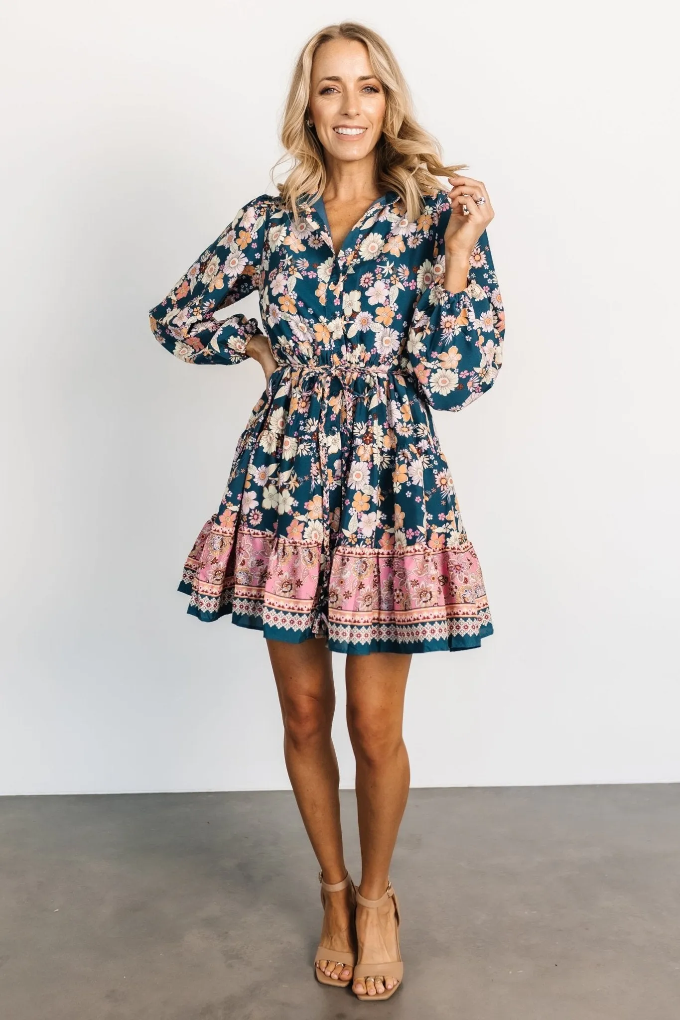 Jane Short Dress | Jade Multi sold by Baltic Born