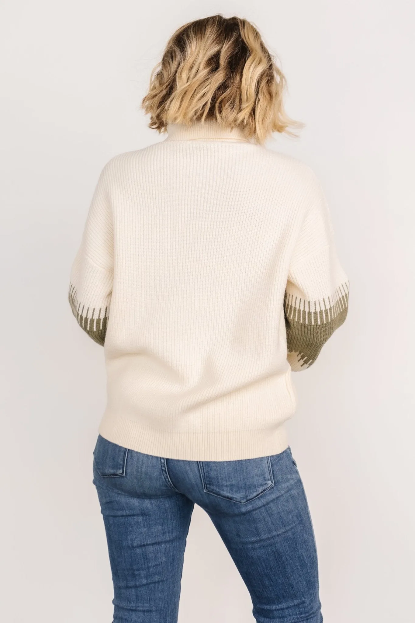 Antonov Turtle Neck Sweater | Sage + Cream sold by Baltic Born product image thumbnail 4