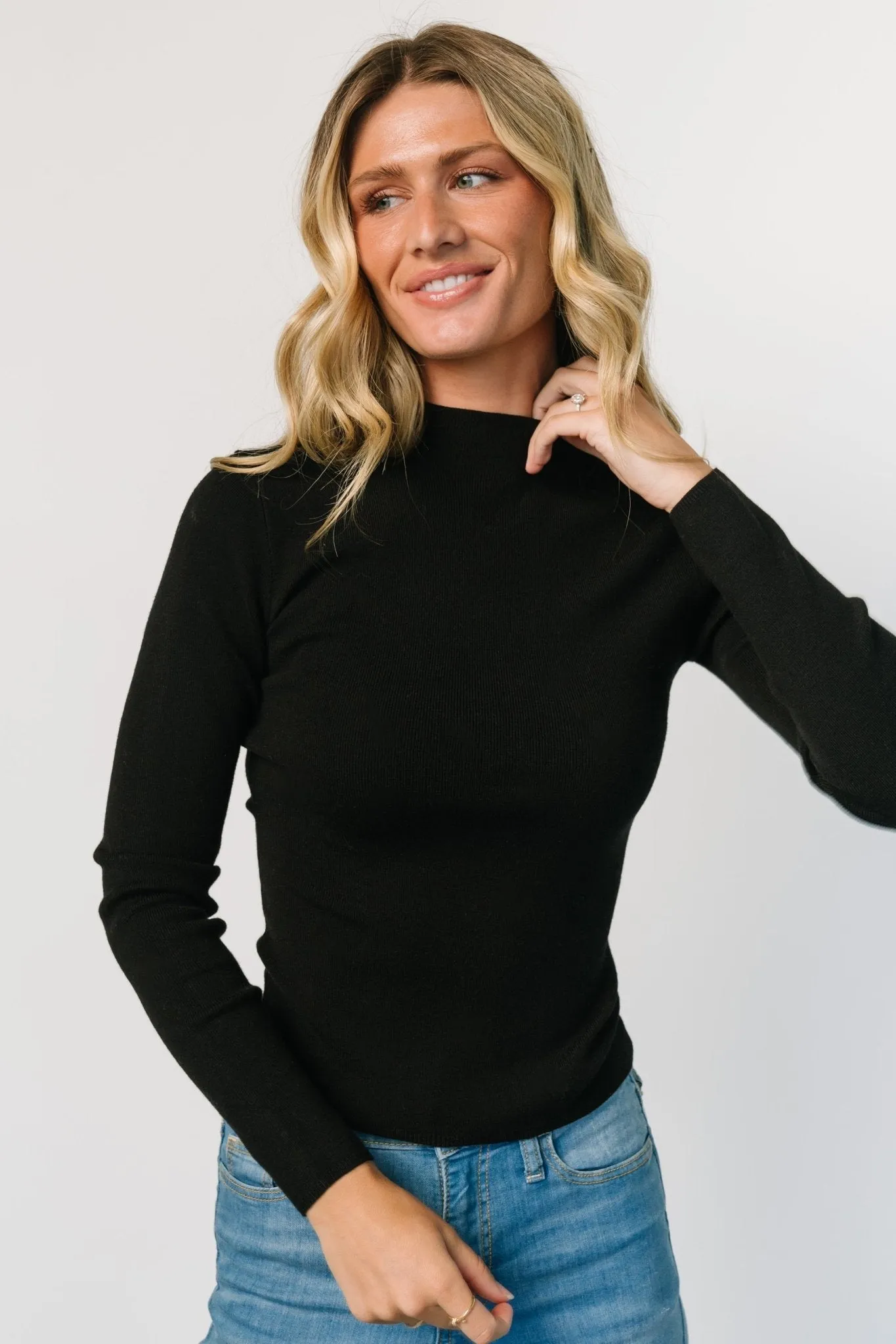 Frances Knit Top | Black sold by Baltic Born product image thumbnail 3