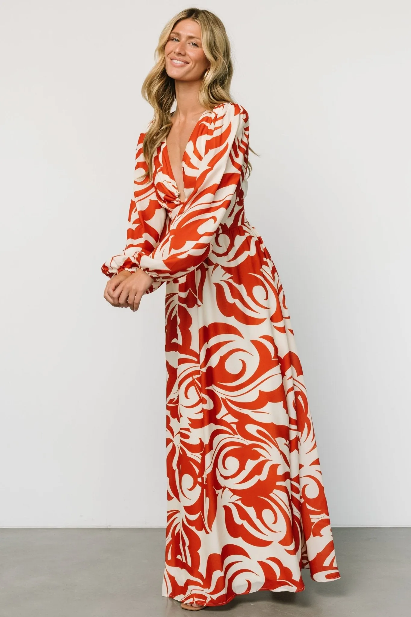 Jessica Maxi Dress | Cream + Rust sold by Baltic Born product image thumbnail 4