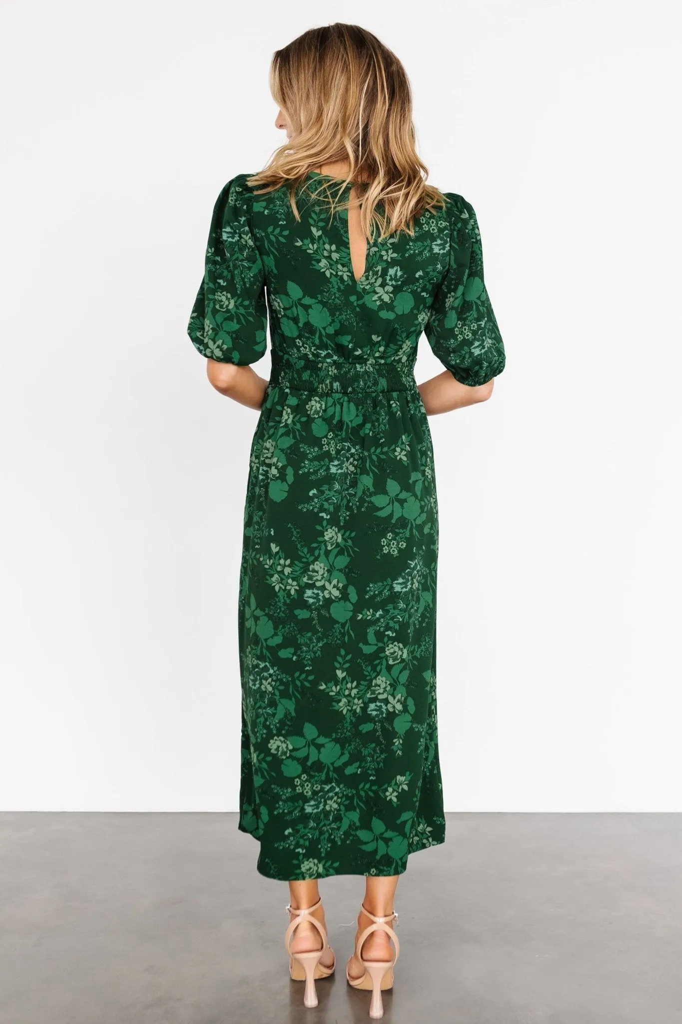 Janna Midi Dress | Emerald Floral sold by Baltic Born product image thumbnail 4