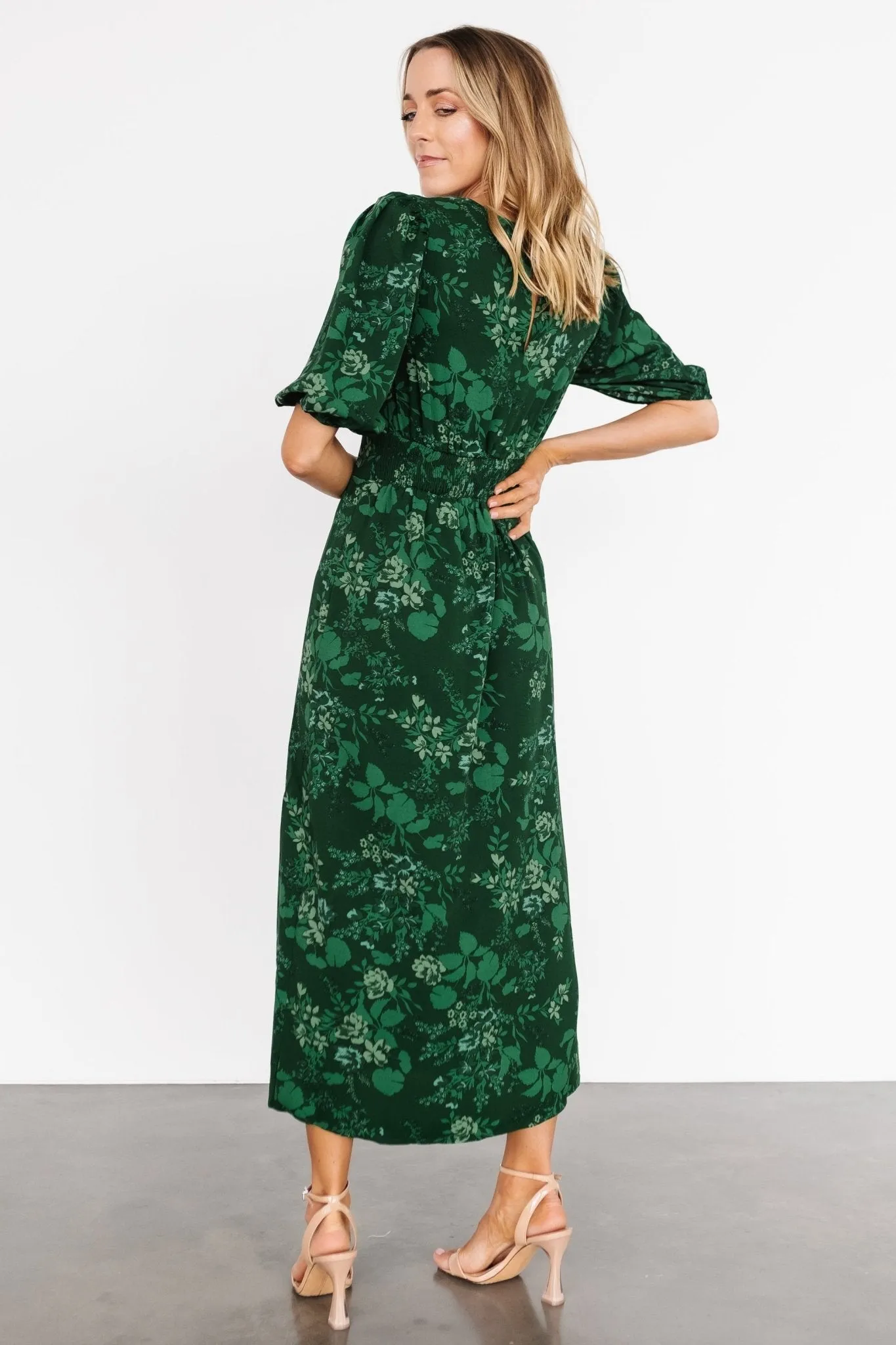 Janna Midi Dress | Emerald Floral sold by Baltic Born product image thumbnail 5