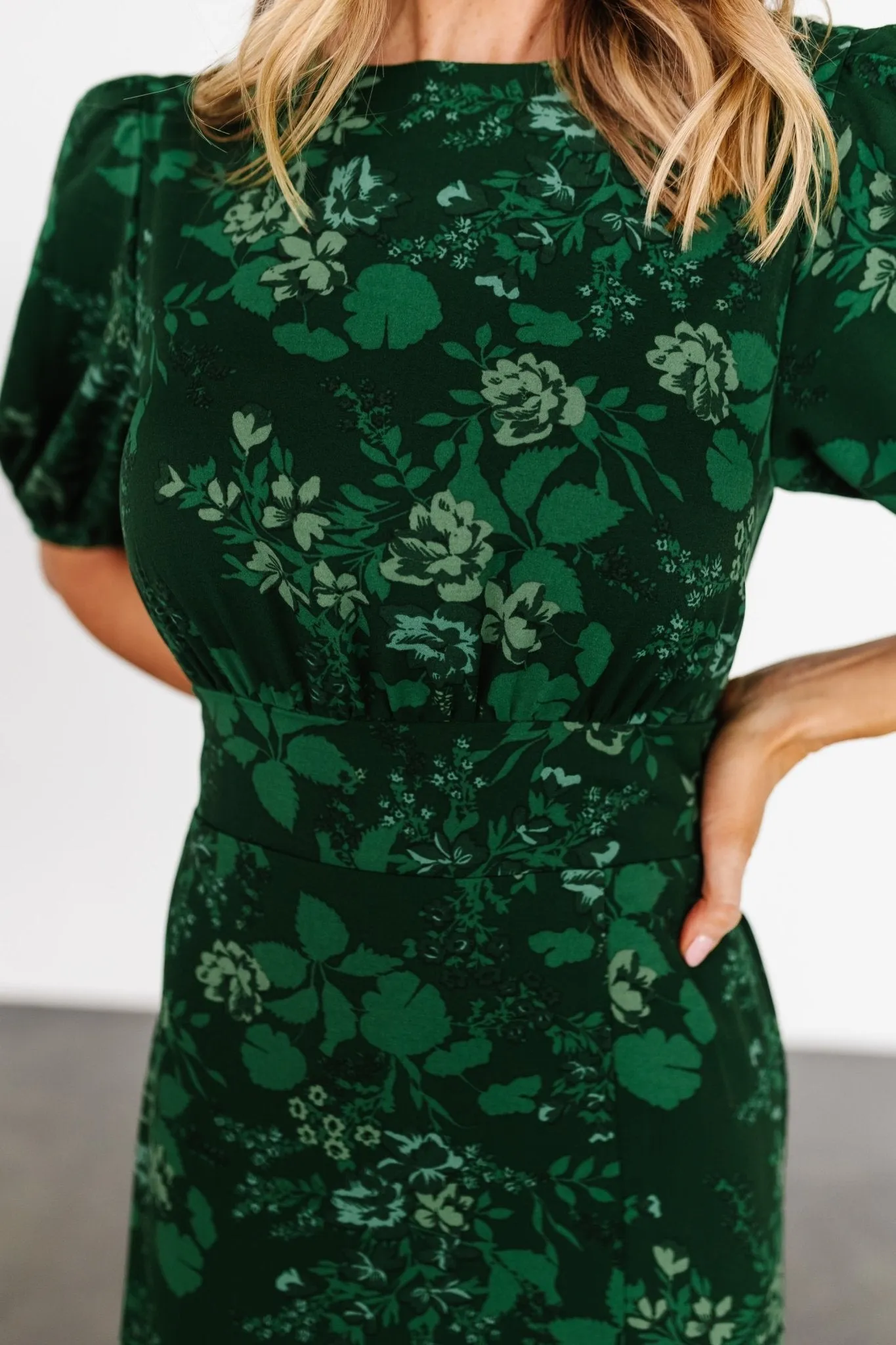 Janna Midi Dress | Emerald Floral sold by Baltic Born product image thumbnail 2