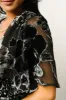 Uma Velvet Maxi Dress | Black + Silver Floral sold by Baltic Born