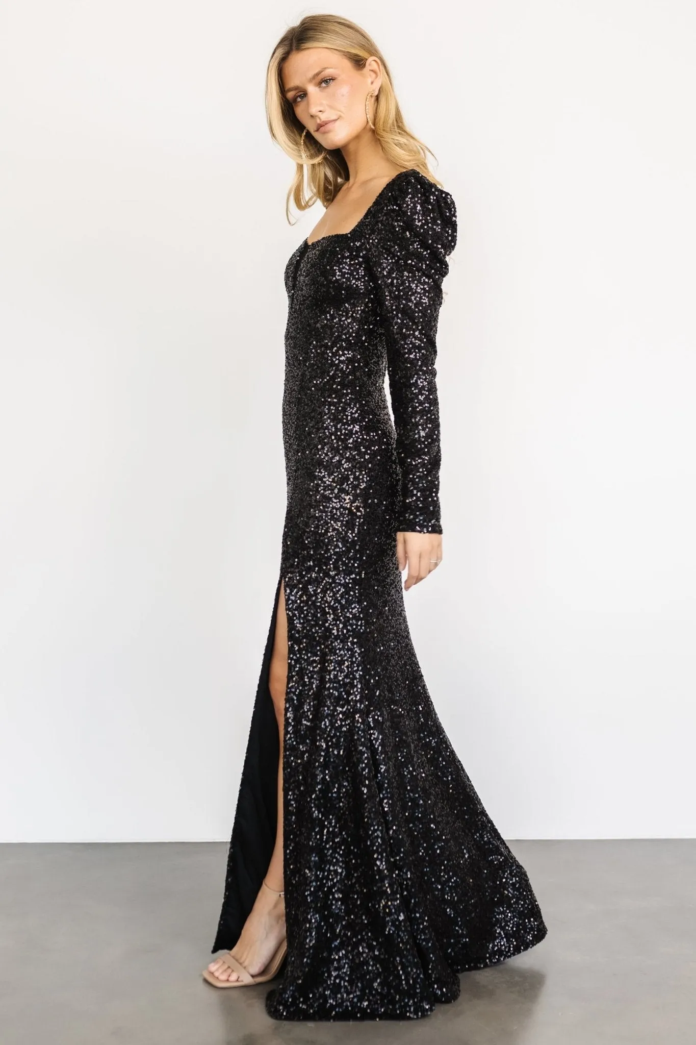 Nicolette Sequin Gown | Black sold by Baltic Born product image thumbnail 3