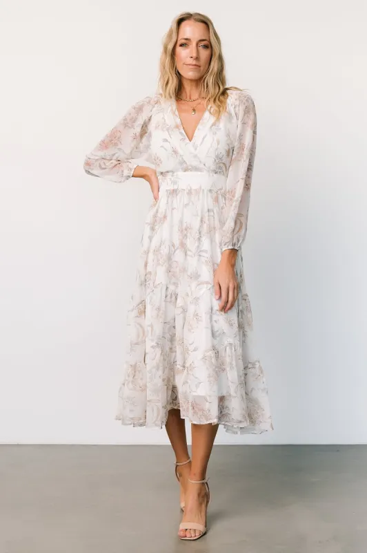 Raven Midi Dress | Off White Floral sold by Baltic Born