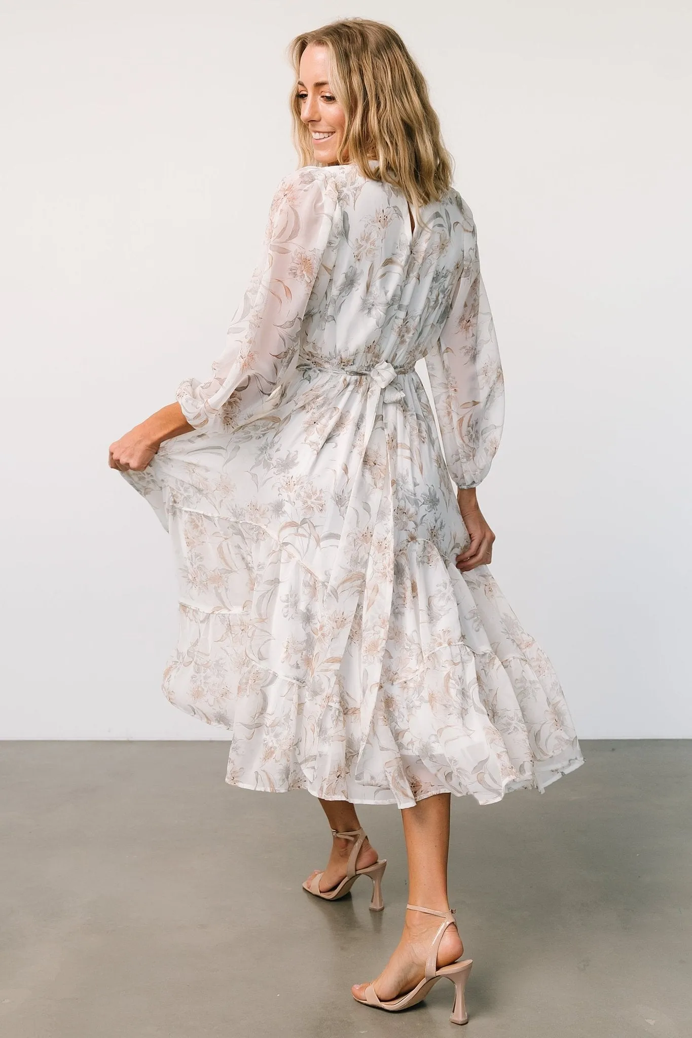 Raven Midi Dress | Off White Floral sold by Baltic Born product image thumbnail 3