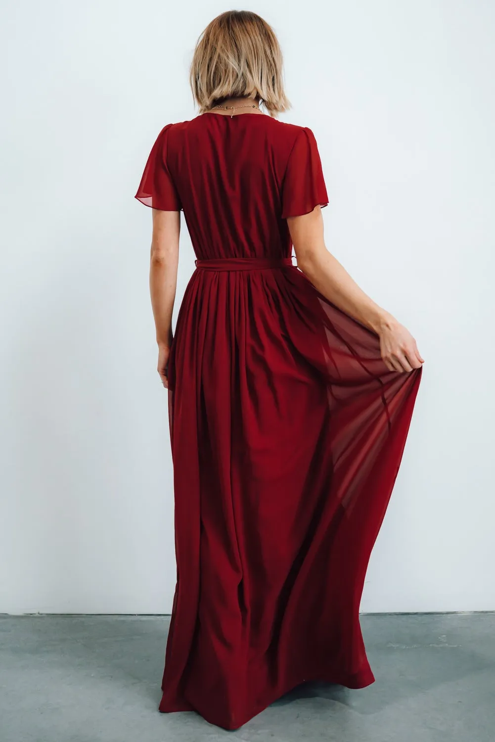Kristina Maxi Dress | Burgundy sold by Baltic Born product image thumbnail 4