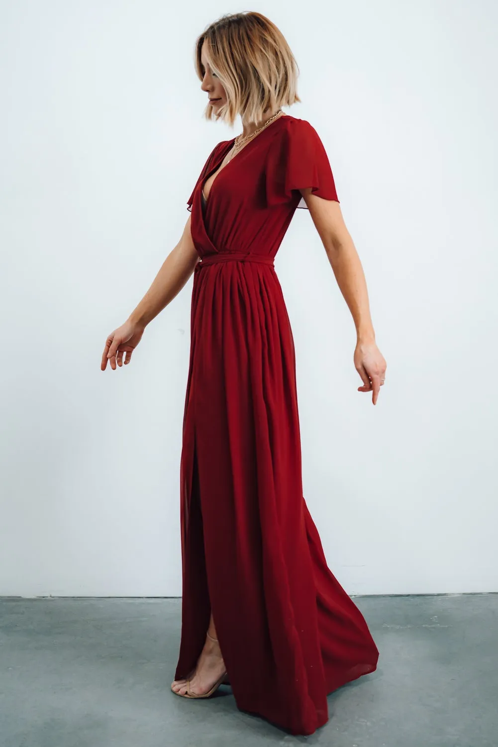 Kristina Maxi Dress | Burgundy sold by Baltic Born product image thumbnail 3