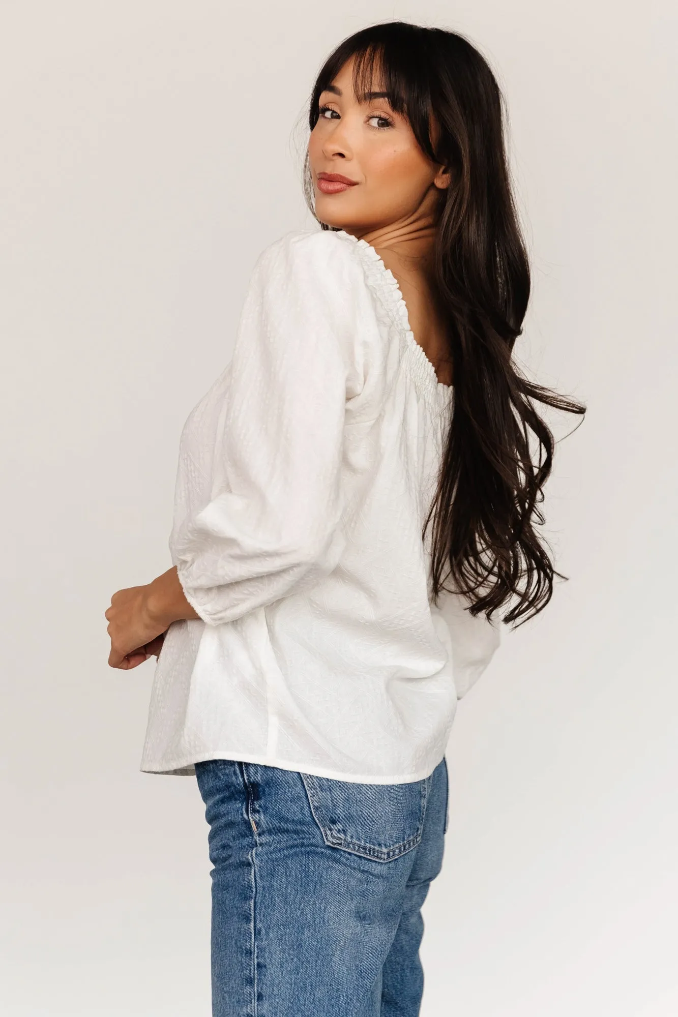 Aya Woven Top | Off White sold by Baltic Born product image thumbnail 2