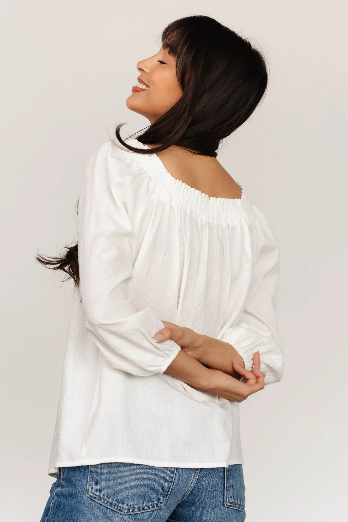 Aya Woven Top | Off White sold by Baltic Born product image thumbnail 4