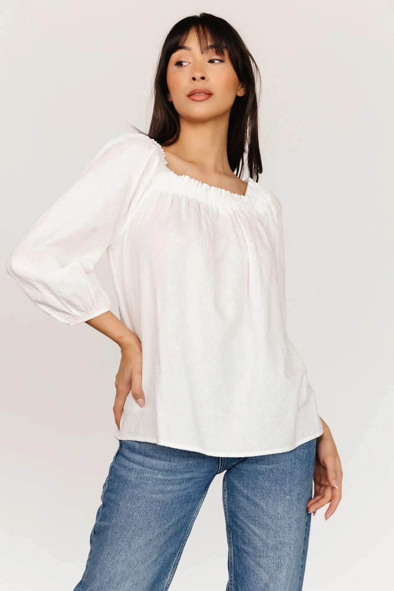 Aya Woven Top | Off White sold by Baltic Born