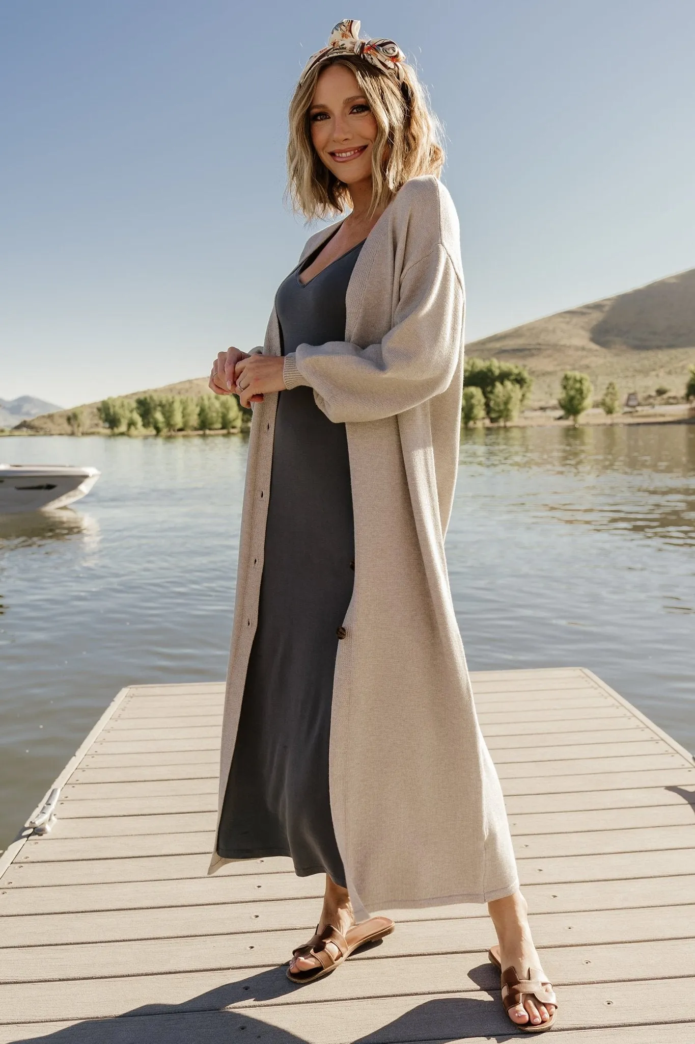 Ethel Long Cardigan | Gray sold by Baltic Born product image thumbnail 3