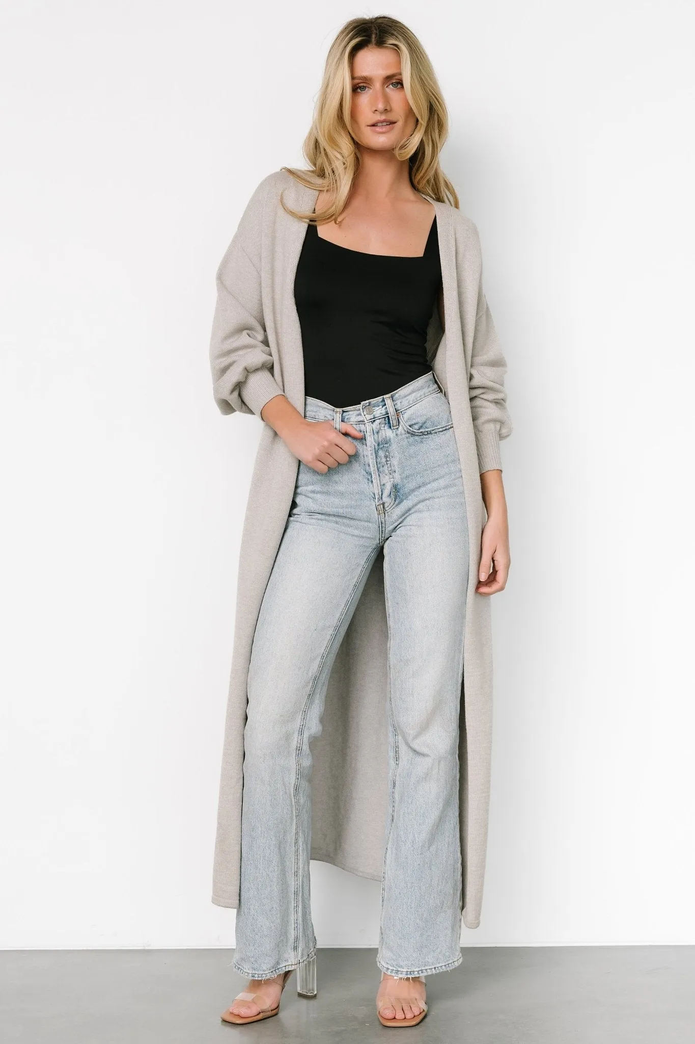 Ethel Long Cardigan | Gray sold by Baltic Born product image thumbnail 4