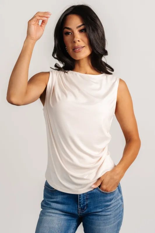 Jia Ruched Tank Top | Beige sold by Baltic Born