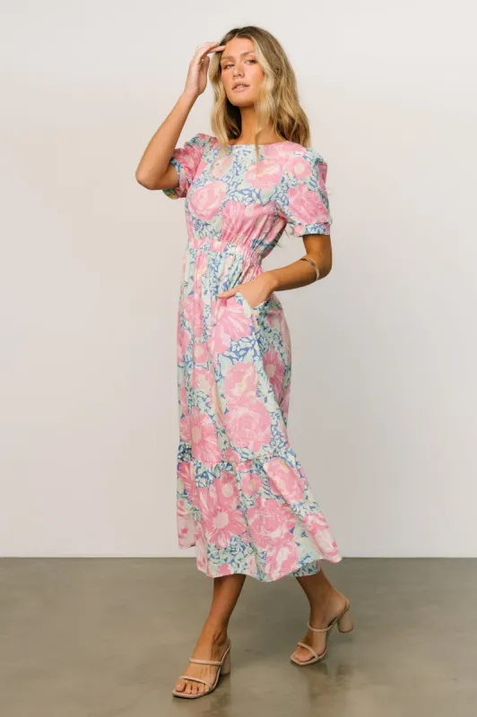 Myers Dress | Blue + Pink Floral sold by Baltic Born