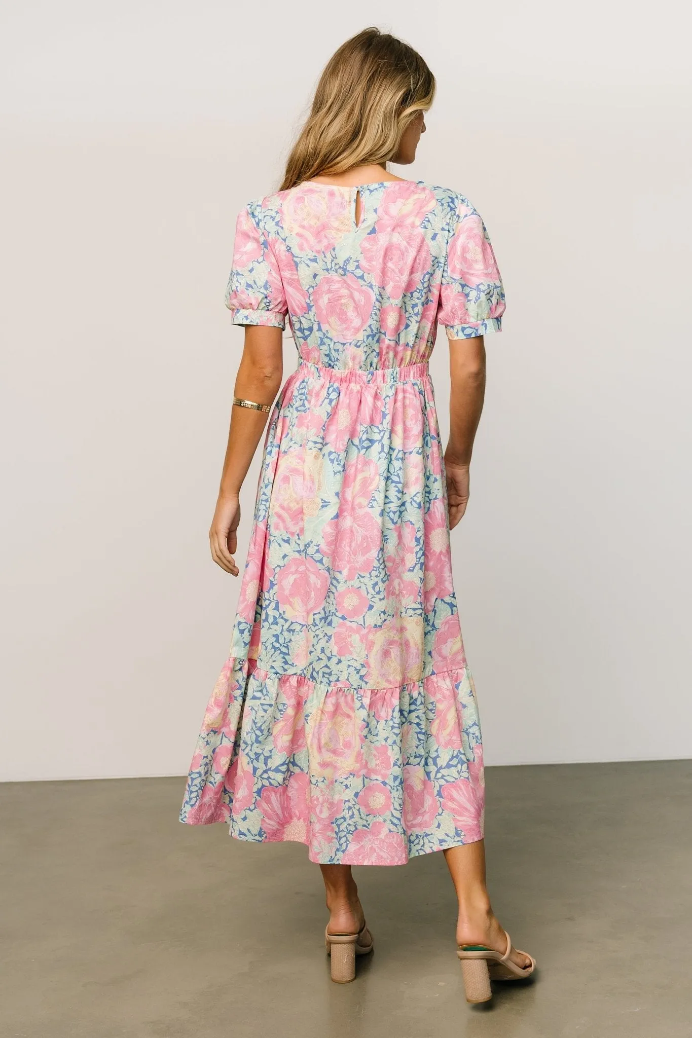 Myers Dress | Blue + Pink Floral sold by Baltic Born product image thumbnail 5