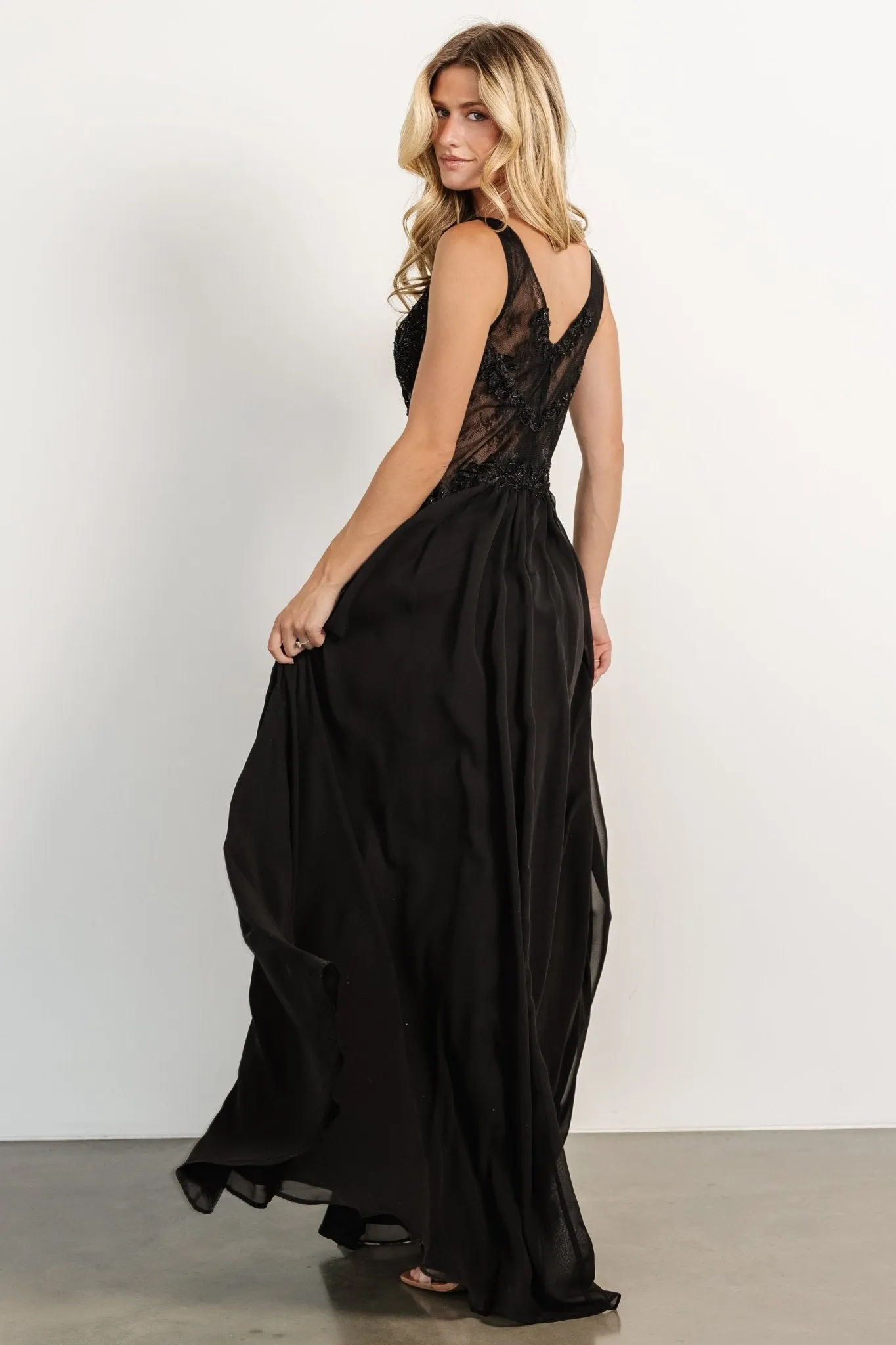 Konstantina Gown | Black sold by Baltic Born product image thumbnail 3