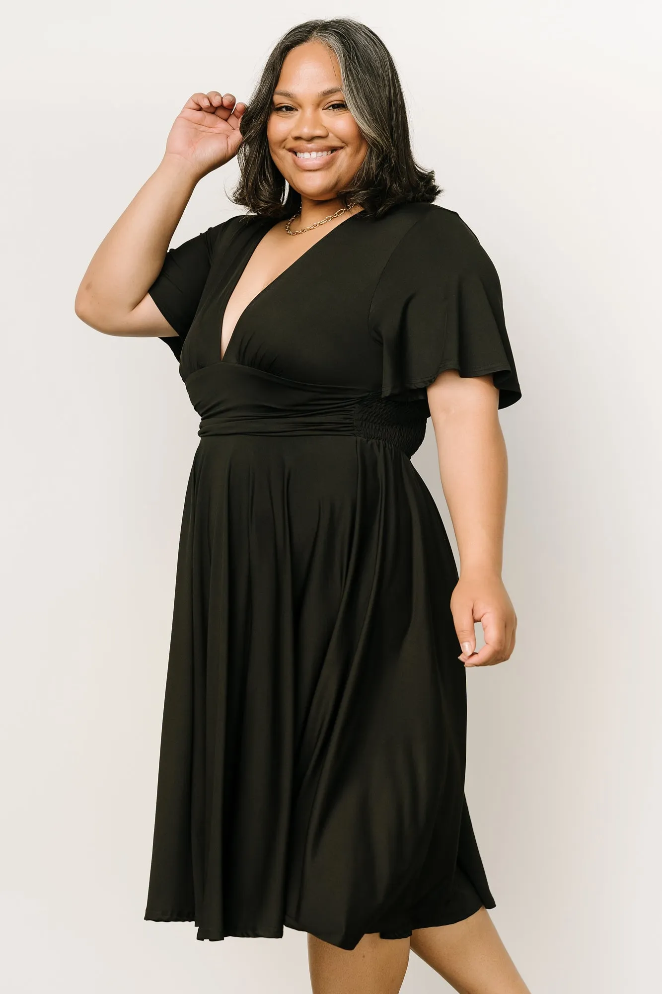 Janette Midi Dress | Black sold by Baltic Born product image thumbnail 4