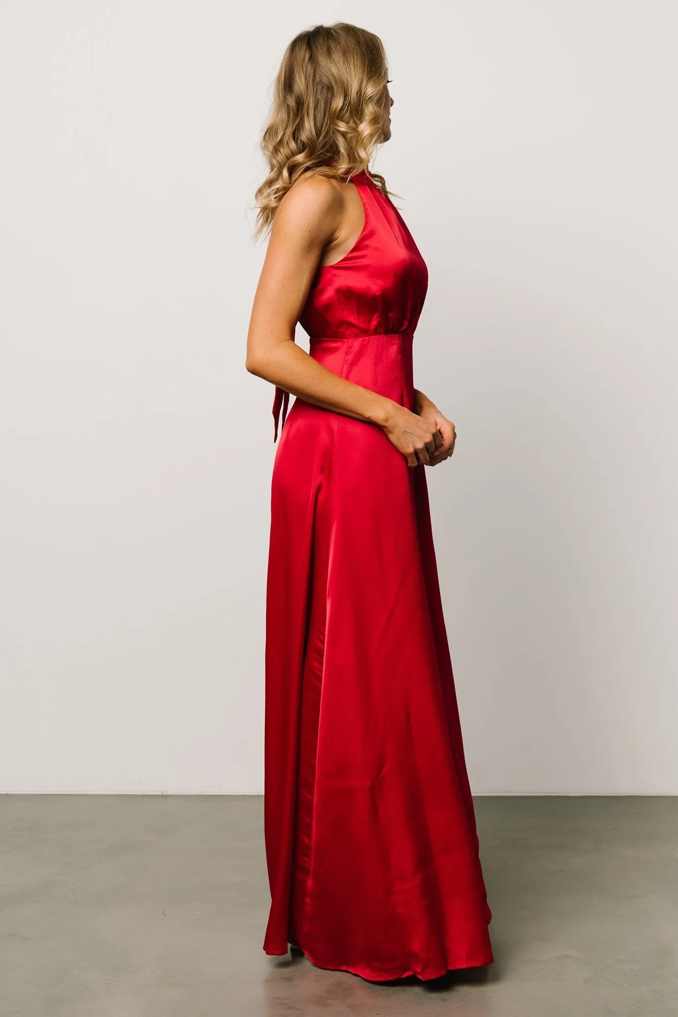 Cyra Halter Maxi Dress | Crimson sold by Baltic Born product image thumbnail 5