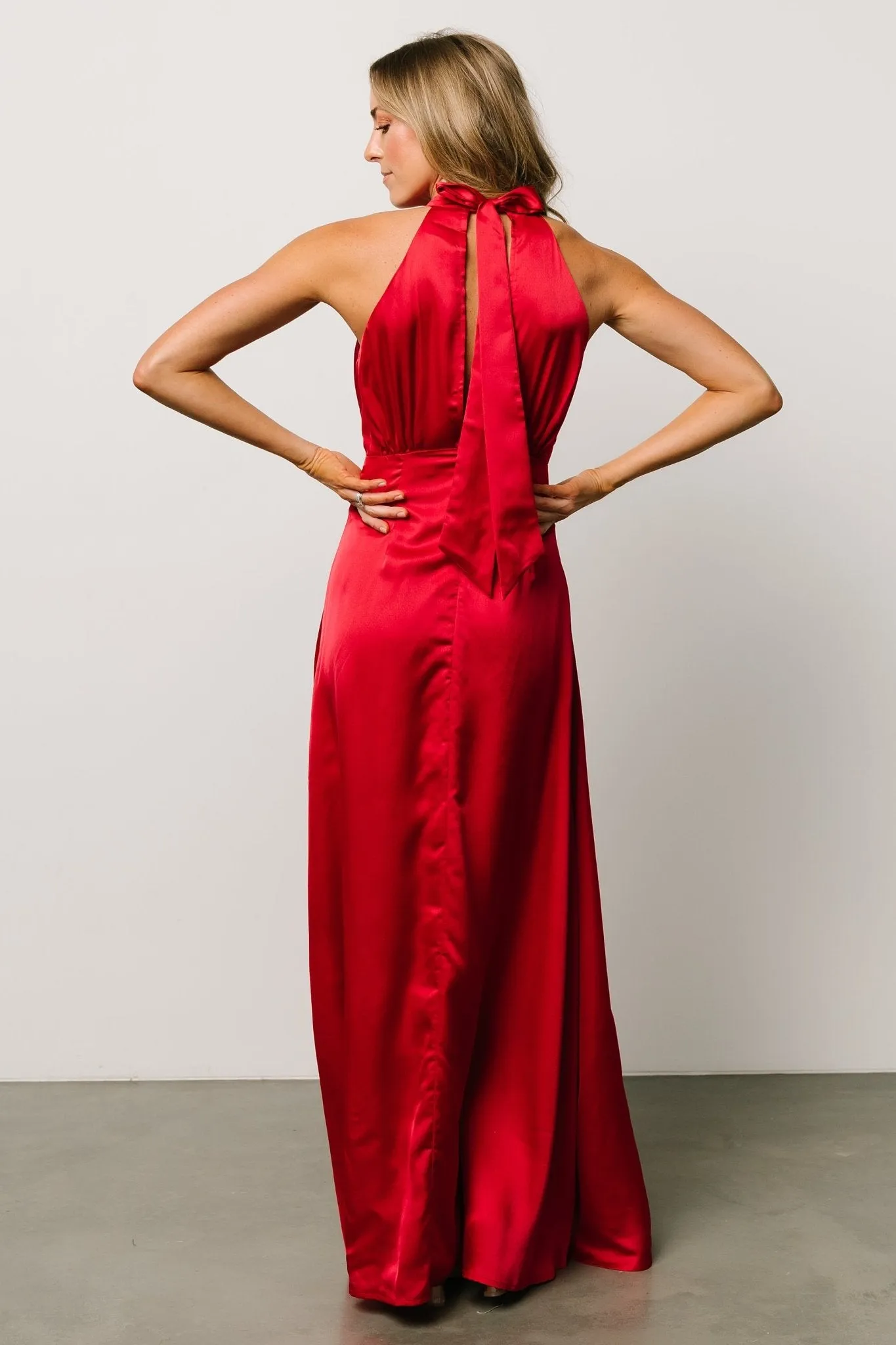 Cyra Halter Maxi Dress | Crimson sold by Baltic Born product image thumbnail 2