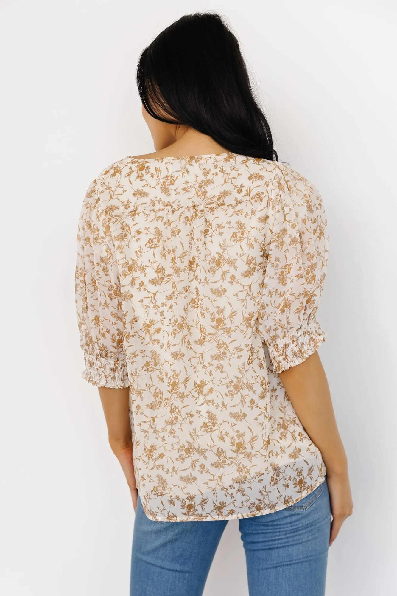 Cordova Top | Cream Multi Floral sold by Baltic Born product image thumbnail 4