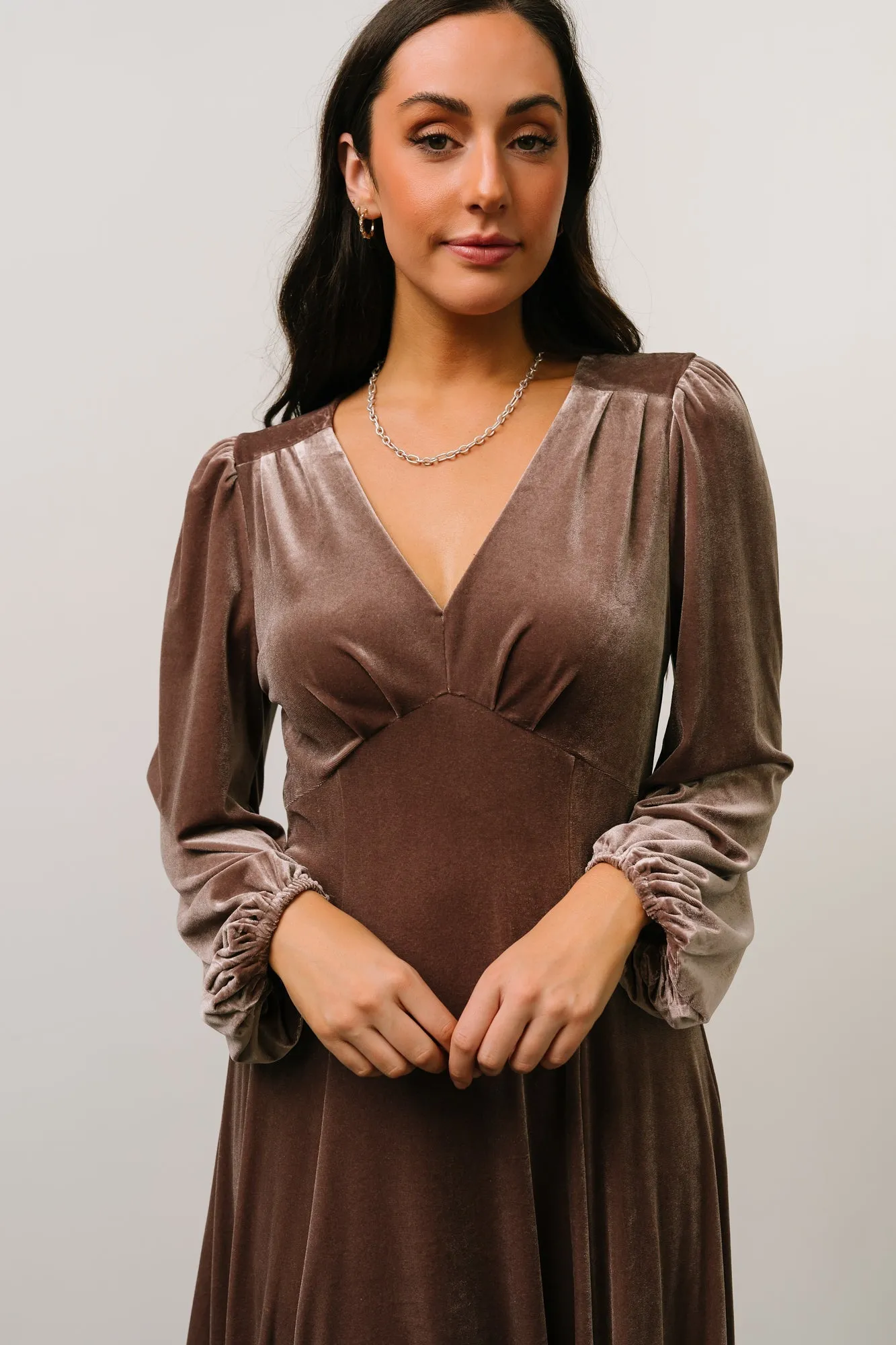 Adelita Velvet Maxi Dress | Mink sold by Baltic Born product image thumbnail 2