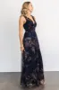Kamila Tulle Maxi Dress | Dark Blue Floral sold by Baltic Born