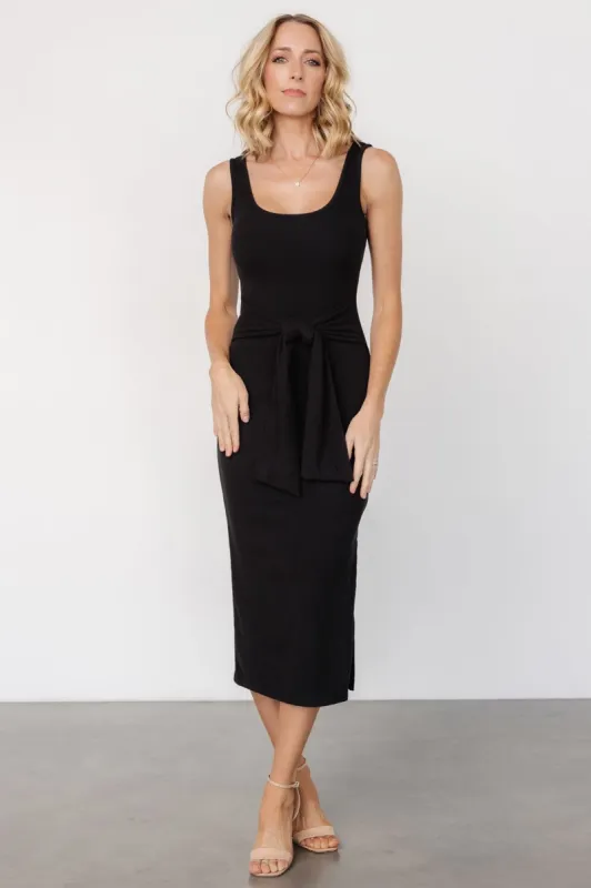 Kylee Front Tie Dress | Black sold by Baltic Born