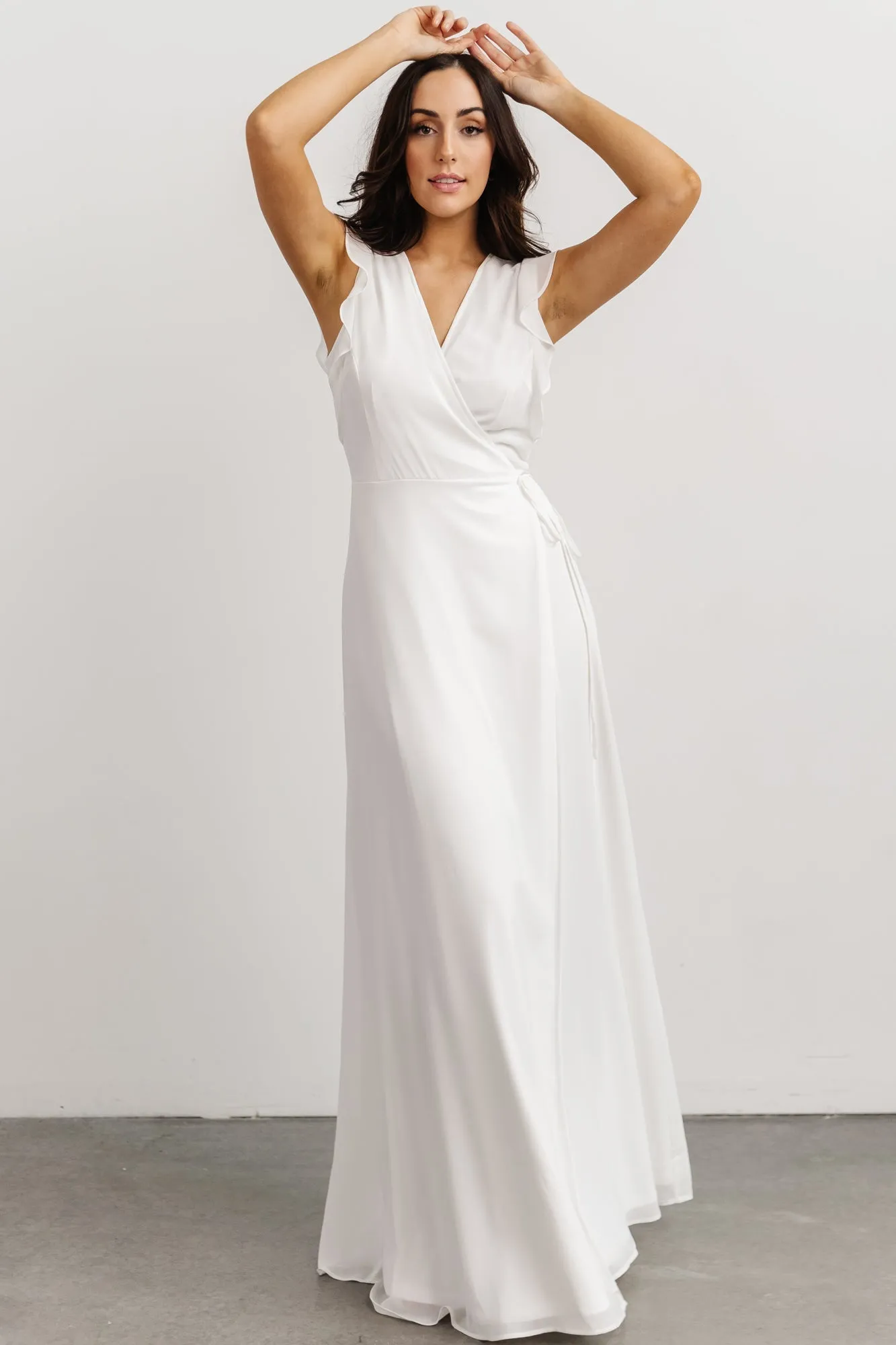 Saya Wrap Maxi Dress | Off-White sold by Baltic Born product image thumbnail 3