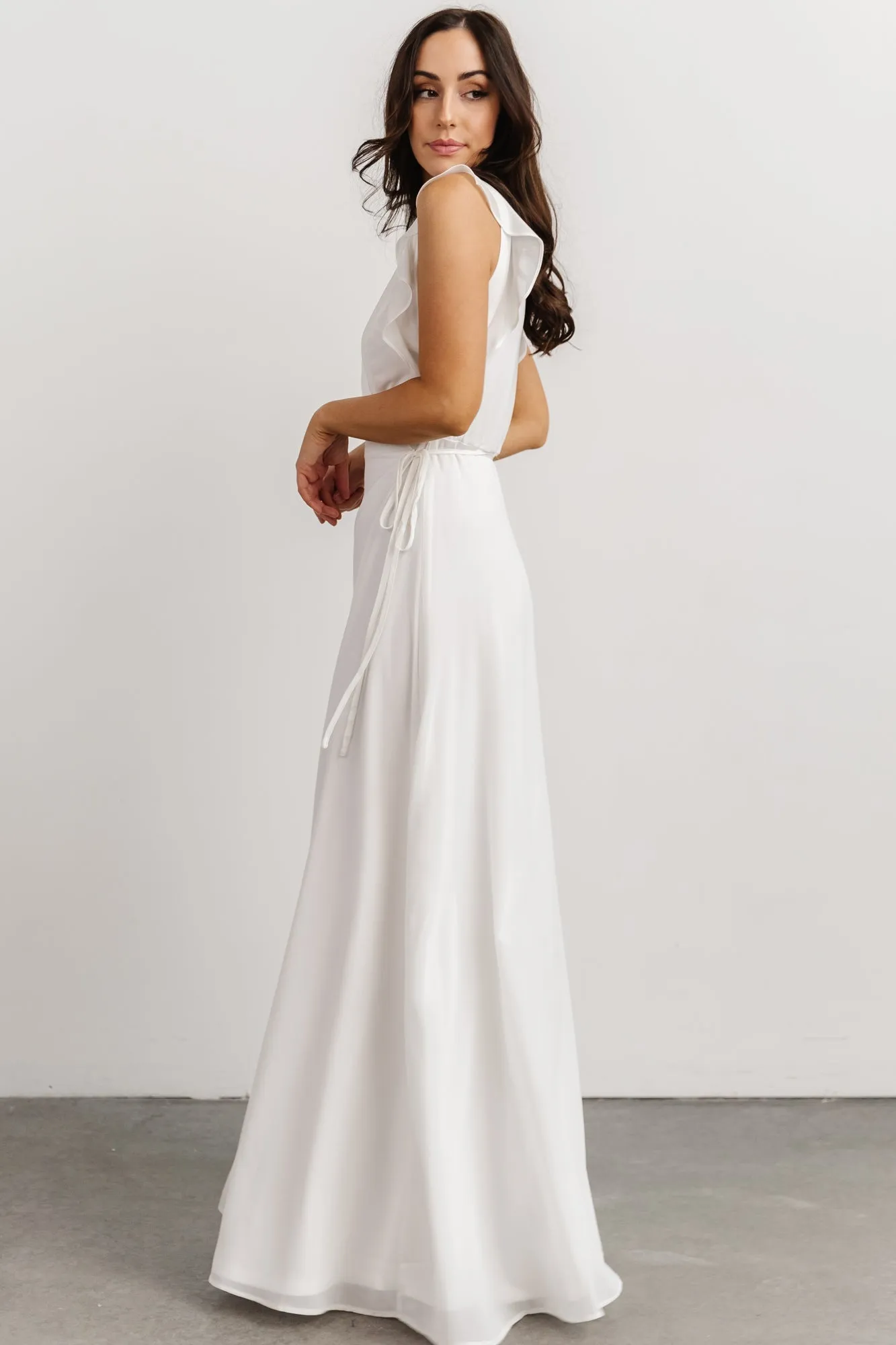 Saya Wrap Maxi Dress | Off-White sold by Baltic Born product image thumbnail 4