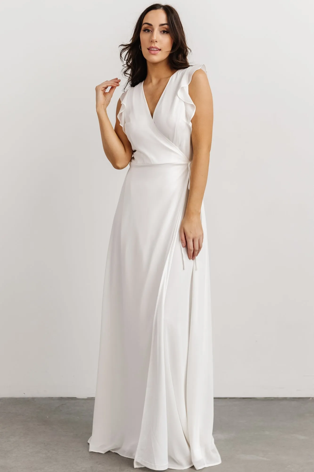 Saya Wrap Maxi Dress | Off-White sold by Baltic Born product image thumbnail 2