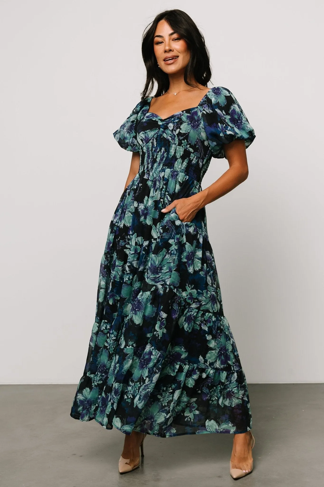 Suzy Maxi Dress | Dark Blue Multi sold by Baltic Born product image thumbnail 2