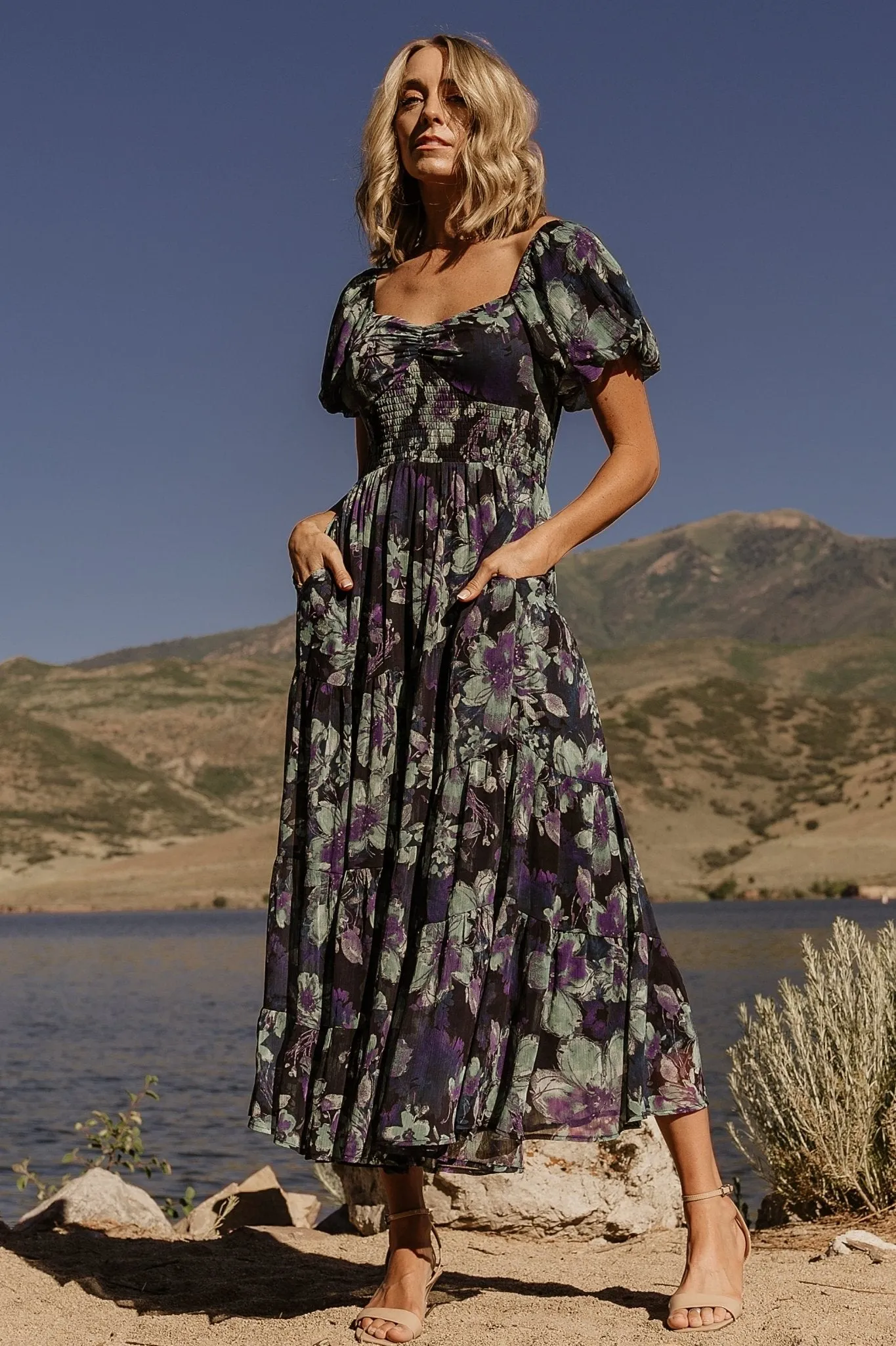 Suzy Maxi Dress | Dark Blue Multi sold by Baltic Born product image thumbnail 3