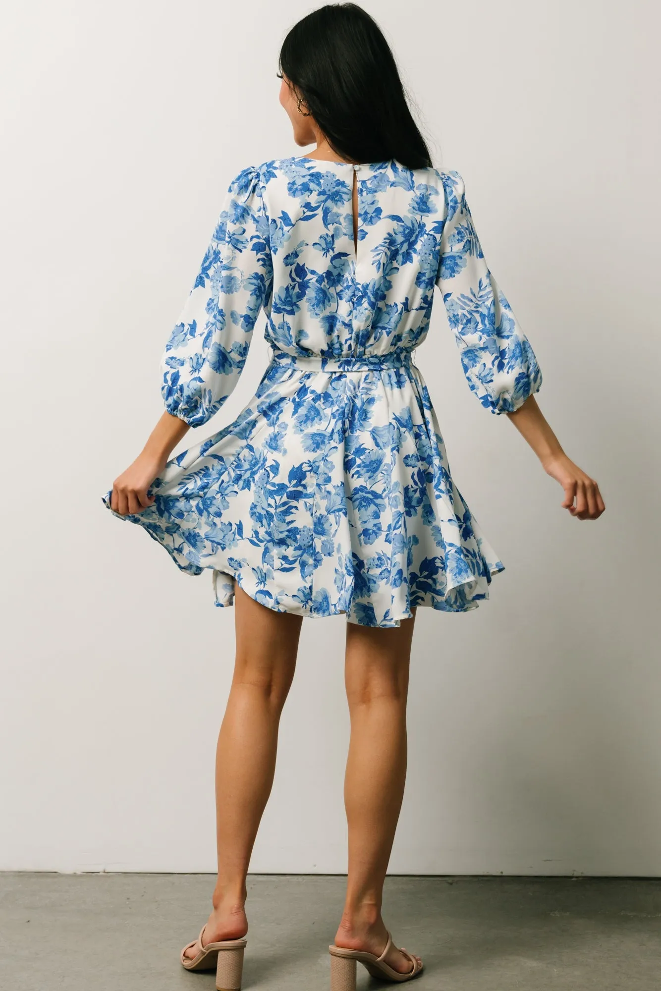 Elena Mini Dress | French Blue Floral sold by Baltic Born product image thumbnail 5