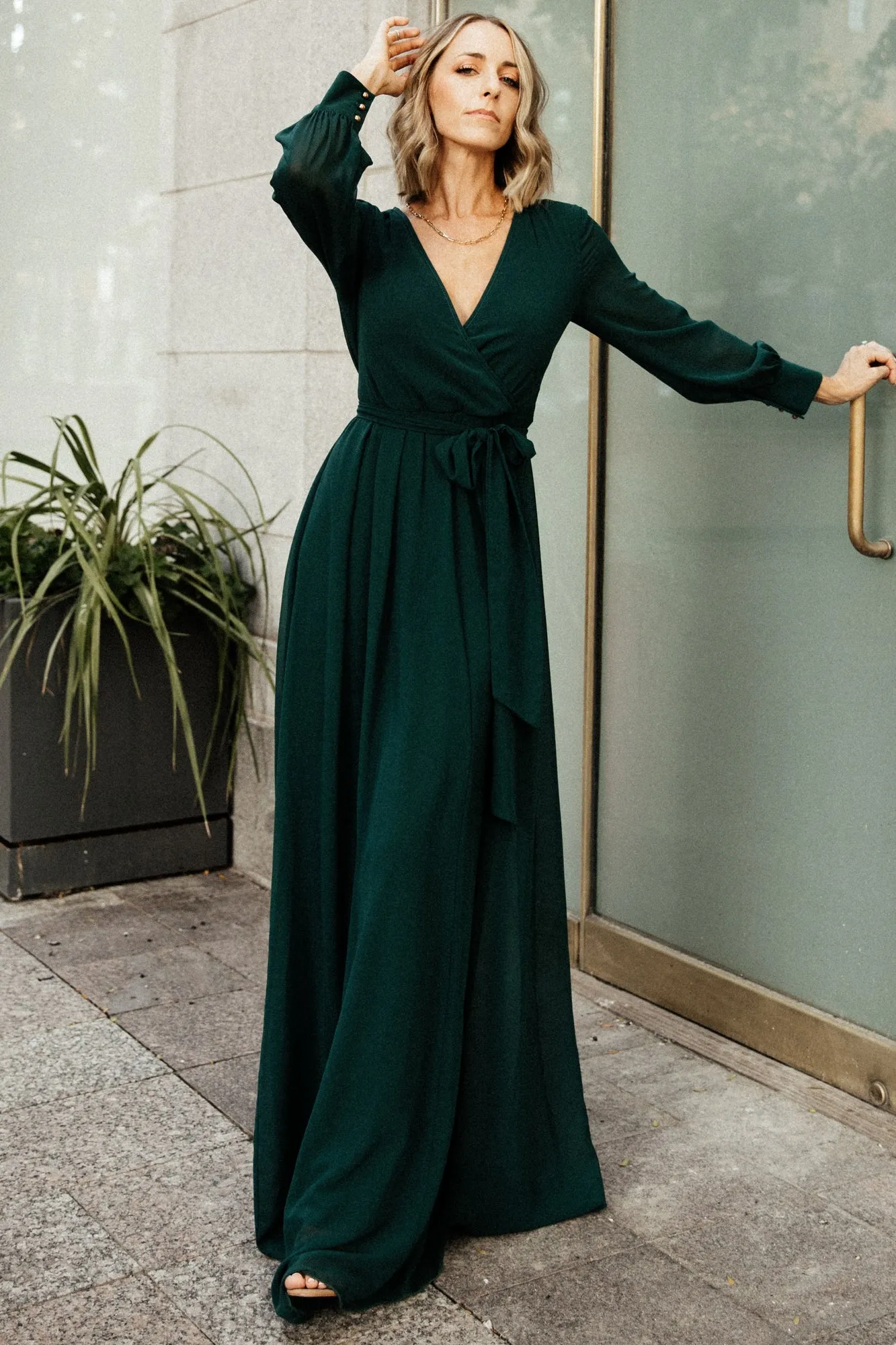 Lydia Maxi Dress | Hunter Green sold by Baltic Born product image thumbnail 4