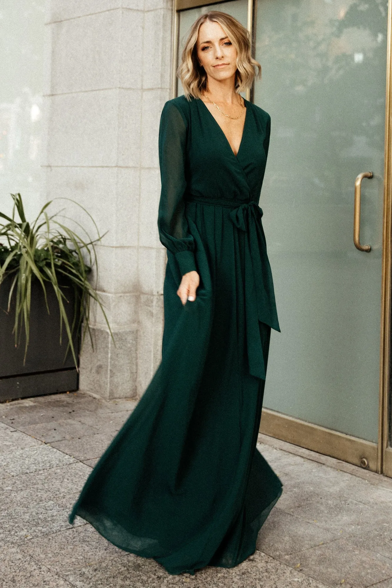 Lydia Maxi Dress | Hunter Green sold by Baltic Born product image thumbnail 3