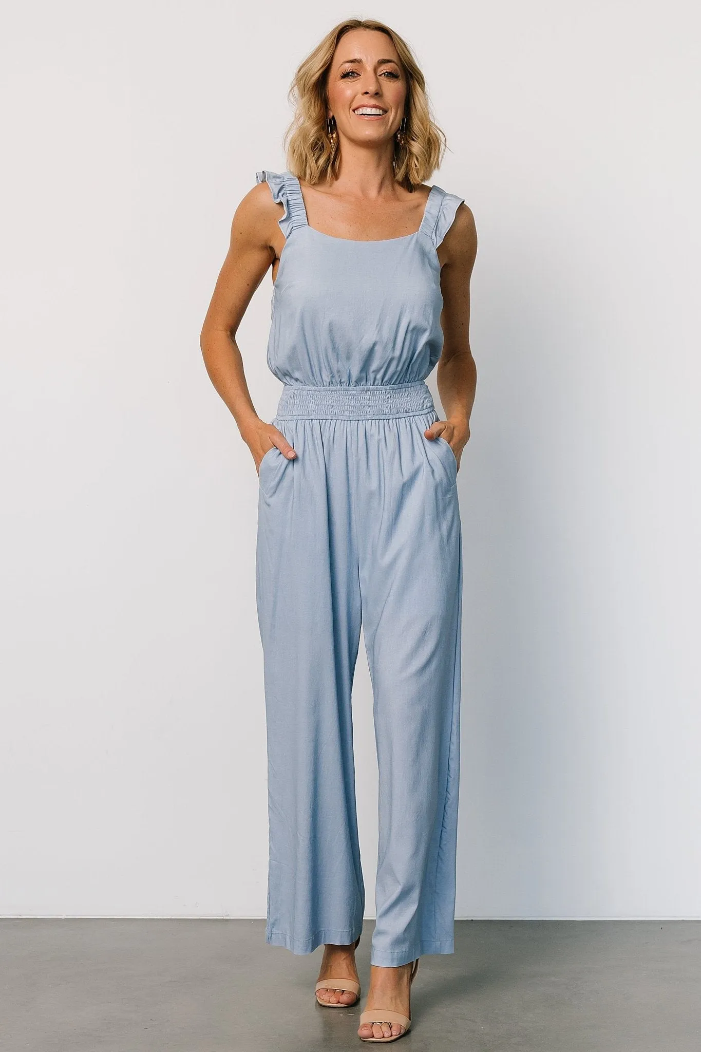 Robyn Jumpsuit | Denim Blue sold by Baltic Born