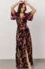 Uma Velvet Maxi Dress | Plum Floral sold by Baltic Born