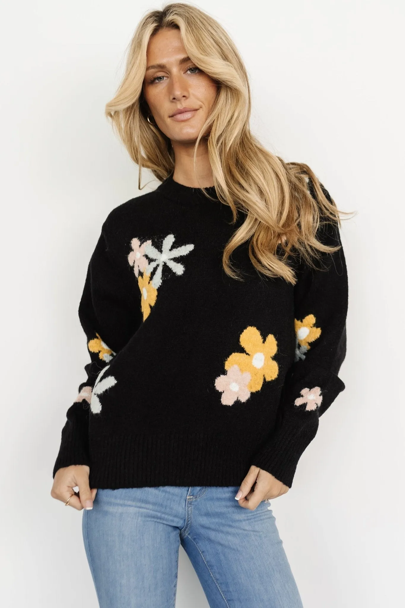 Roxy Sweater | Black Flower sold by Baltic Born product image thumbnail 4